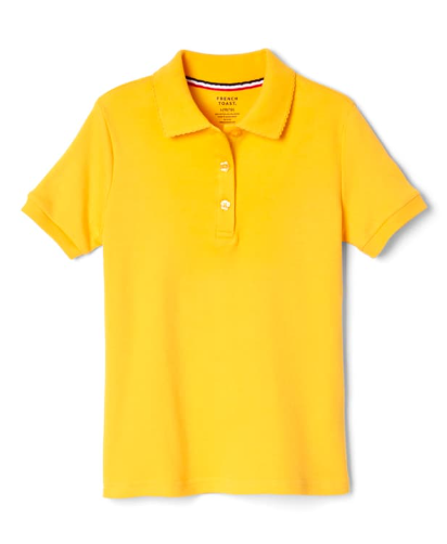 Short Sleeve Fitted Interlock Polo with Picot Collar (Feminine Fit)