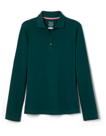 Long Sleeve Fitted Stretch Pique Polo (Feminine Fit)