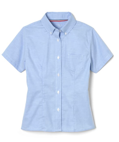 Short Sleeve Fitted Oxford Shirt (Feminine Fit)