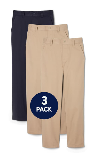 3-Pack Boys’ Pull-On Relaxed Fit Stretch Twill Pant