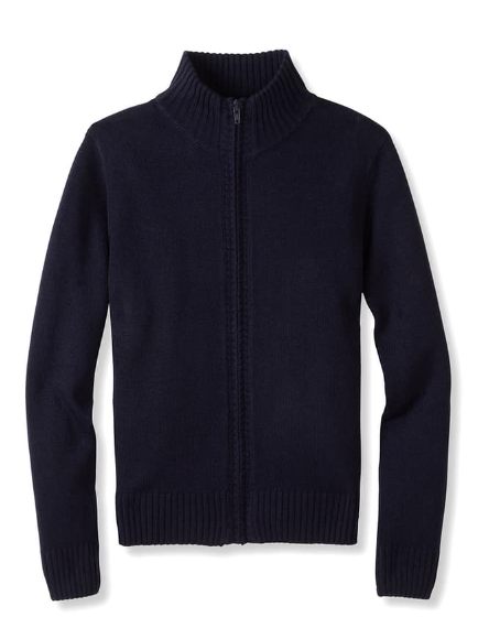 Mock Neck Zip Front Sweater