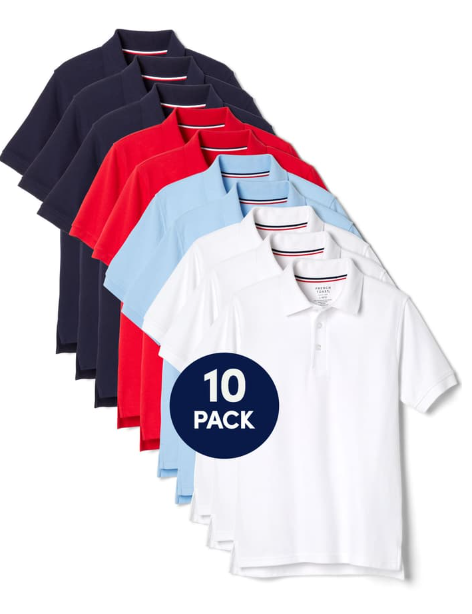 10-Pack Short Sleeve Piqué Polo