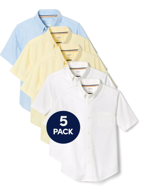 5-Pack Short Sleeve Oxford Shirt