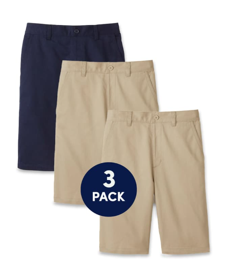 New! 3-Pack Boys’ Pull-On Twill Short