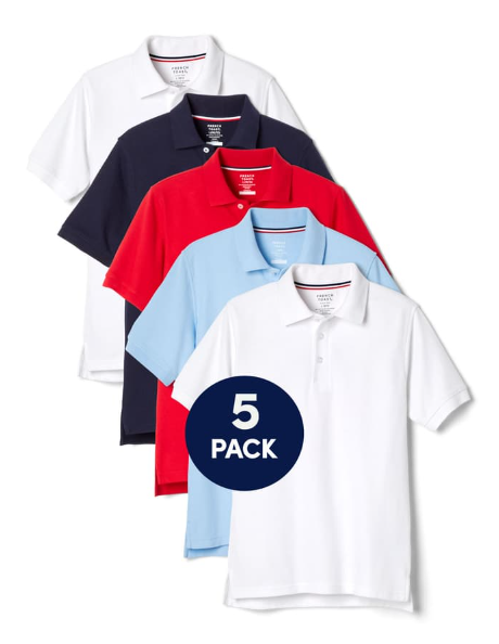 5-Pack Short Sleeve Piqué Polo